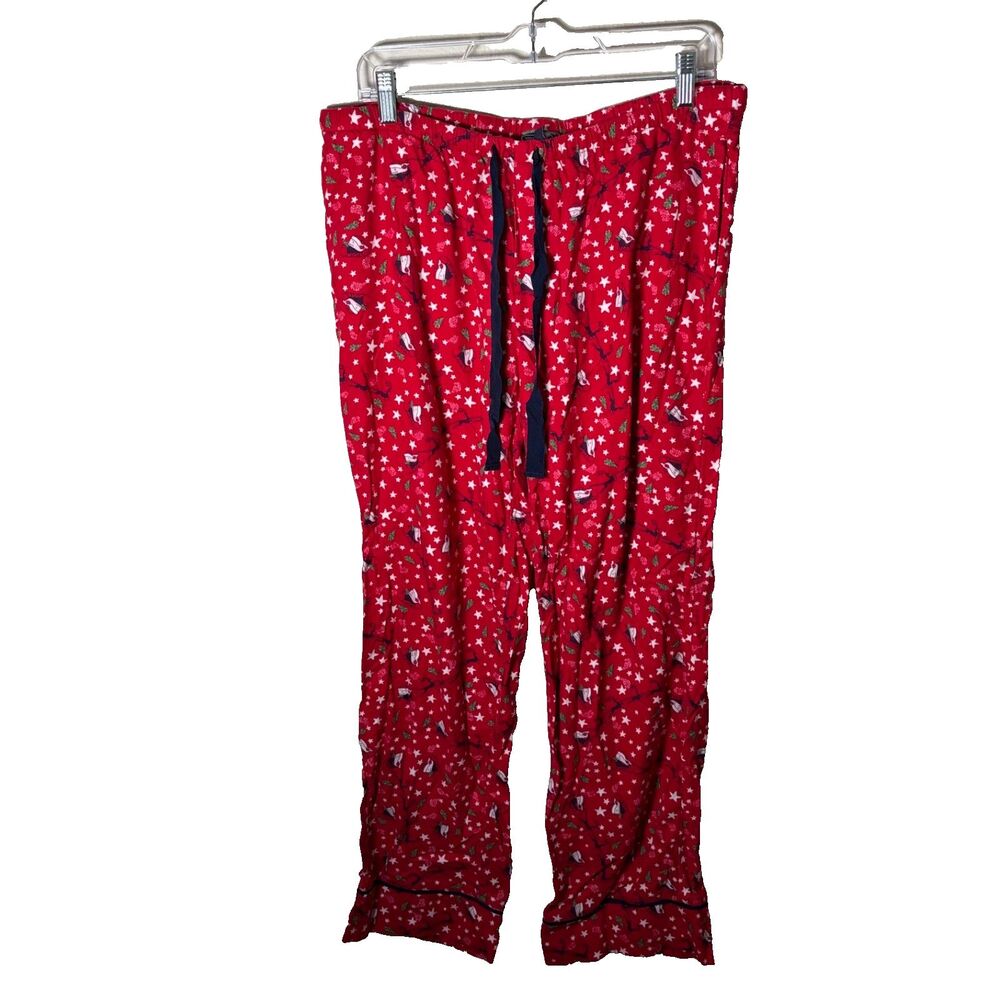 Vineyard Vines Pajama Pants Men's Medium Red Christmas Flannel Holiday